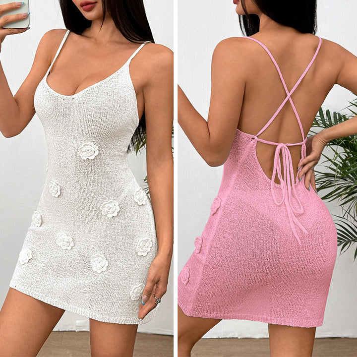 Damen Häkelkleid mit floralen Applikationen Echo Archiv