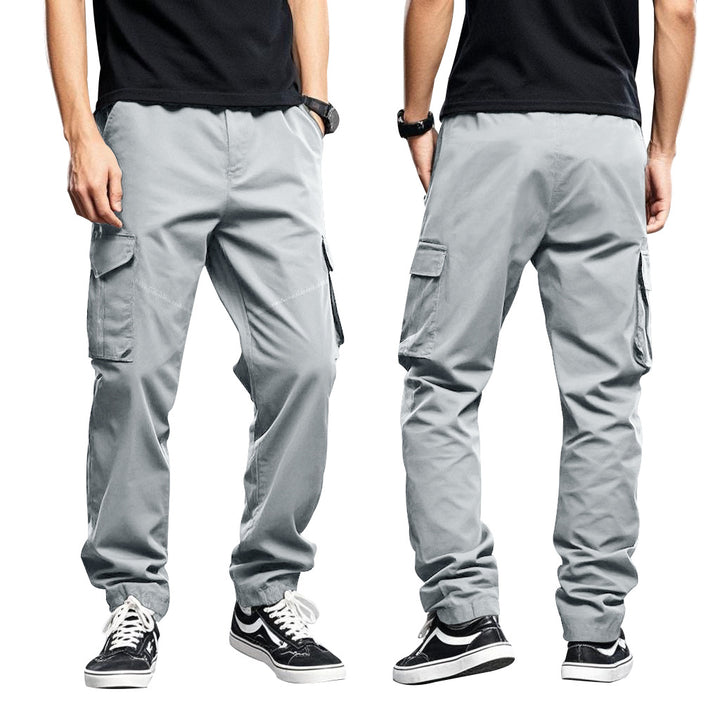 Herren funktionale Cargo-Hose mit mehreren Taschen und elastischem Bund Echoarchiv