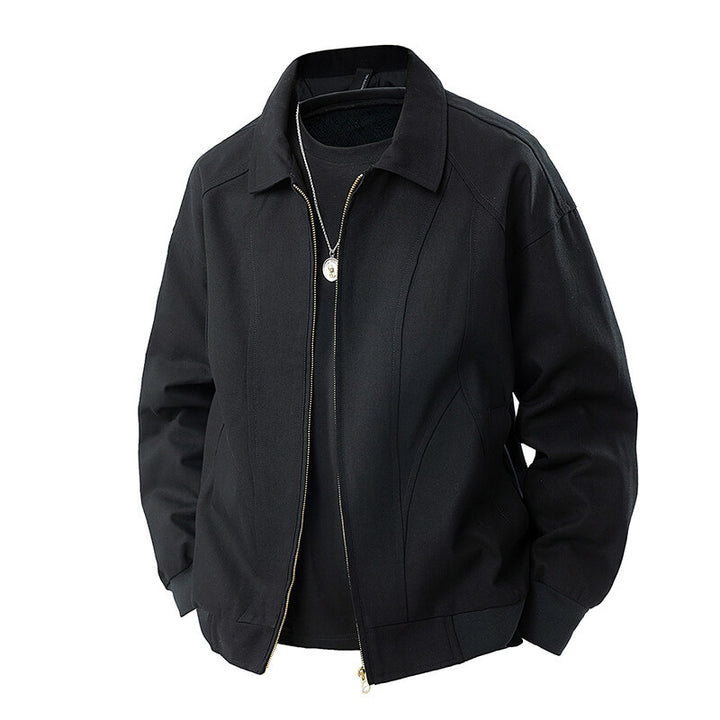 Herren lässige Übergangsjacke mit modernem Stehkragen und seitlichen Eingrifftaschen Echoarchiv