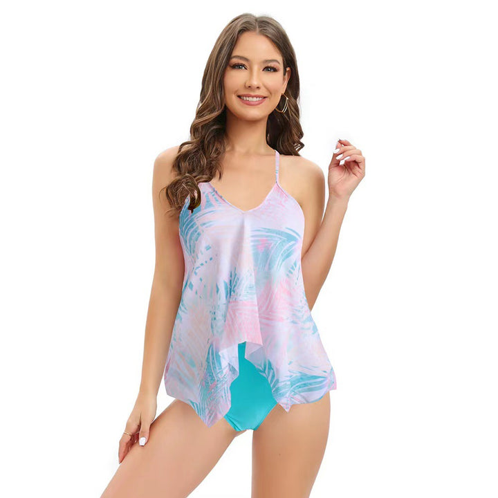 Damen Tankini-Set mit floralem Überrock und verstellbaren Trägern Echo Archiv
