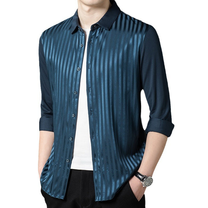 Herren Hemdbluse mit feinem Streifenmuster und eleganter Verarbeitung Echoarchiv
