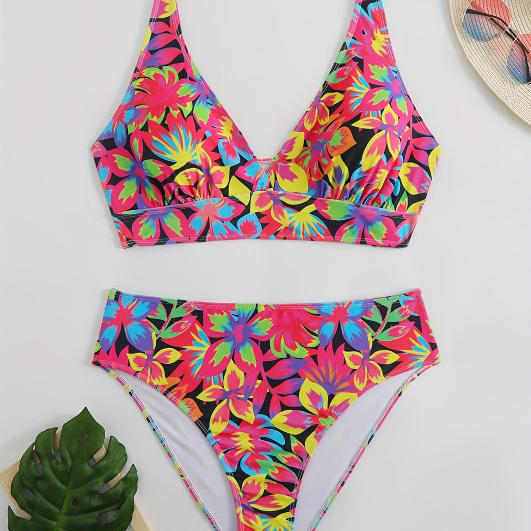 Damen Bikiniset mit auffälligem floralem Design und komfortablem Schnitt Echo Archiv