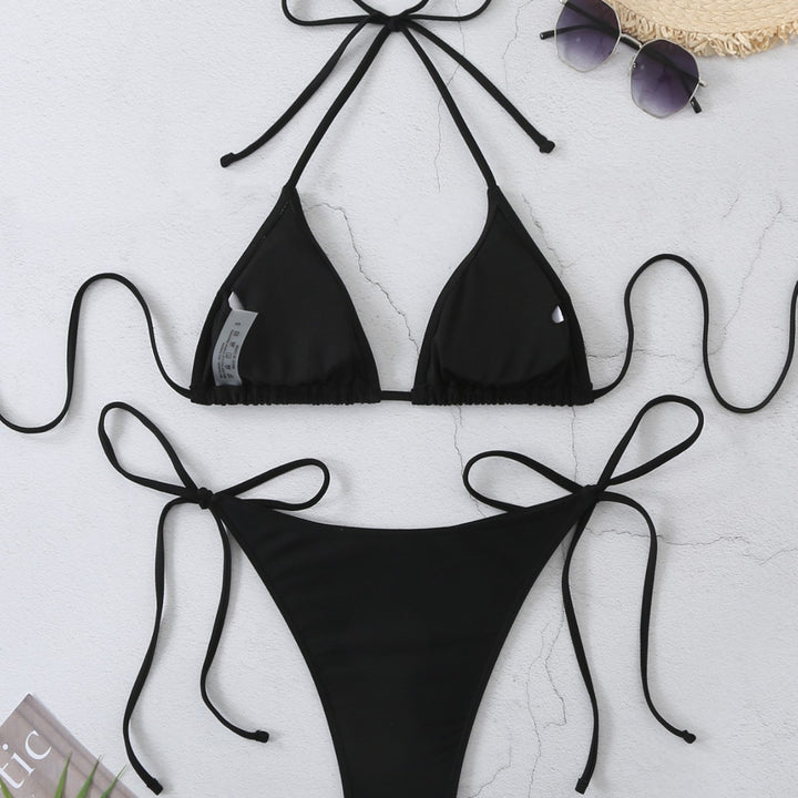 Damen Klassischer Triangel-Bikini mit verstellbaren Bindebändern Echo Archiv