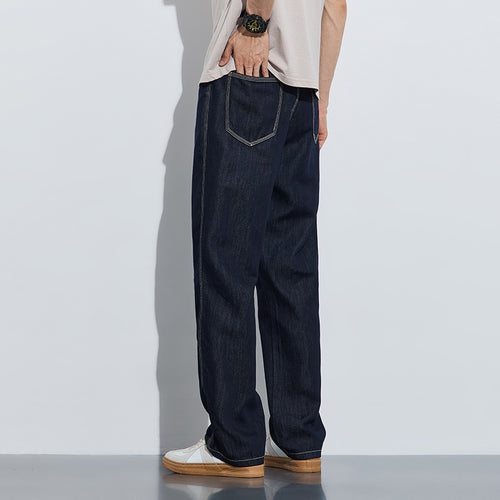 Herren Bequeme und lässige Weit geschnittene Denim-Hose Echo Archiv