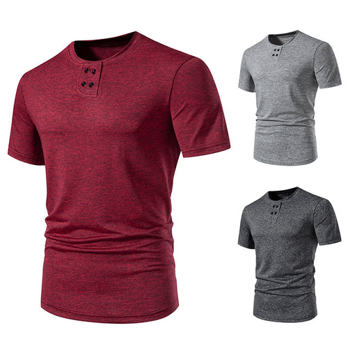 Herren modisches T-Shirt mit strukturiertem Obermaterial und asymmetrischem Kragen Echoarchiv