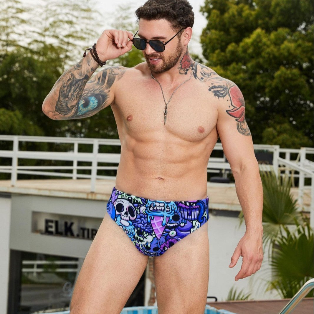 Herren Sportliche Badeshorts mit aufregendem Grafikdesign Echo Archiv