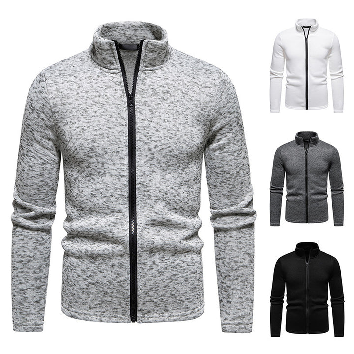 Herren Fleecejacke mit hohem Kragen und durchgehendem Reißverschluss Echoarchiv