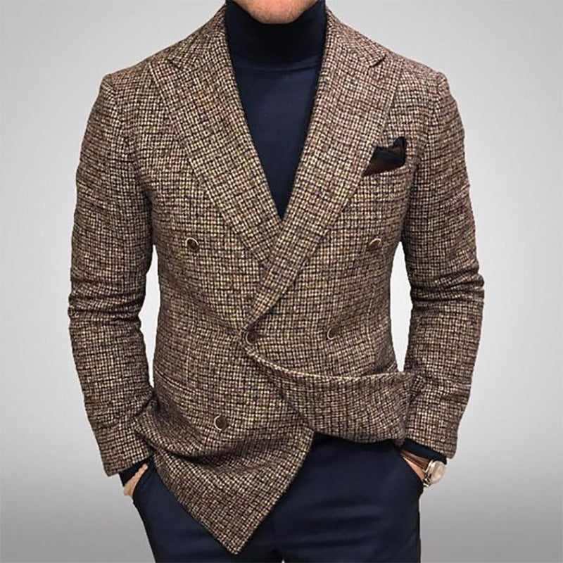 Herren stylischer doppelt-geknöpfter Blazer – Tianoro
