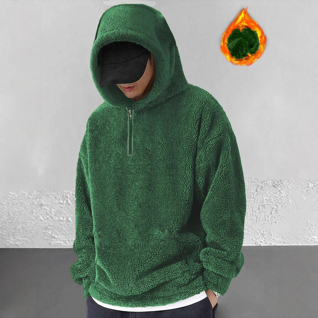 Herren kuscheliger Fleece-Hoodie mit praktischer Reißverschlussöffnung Echoarchiv