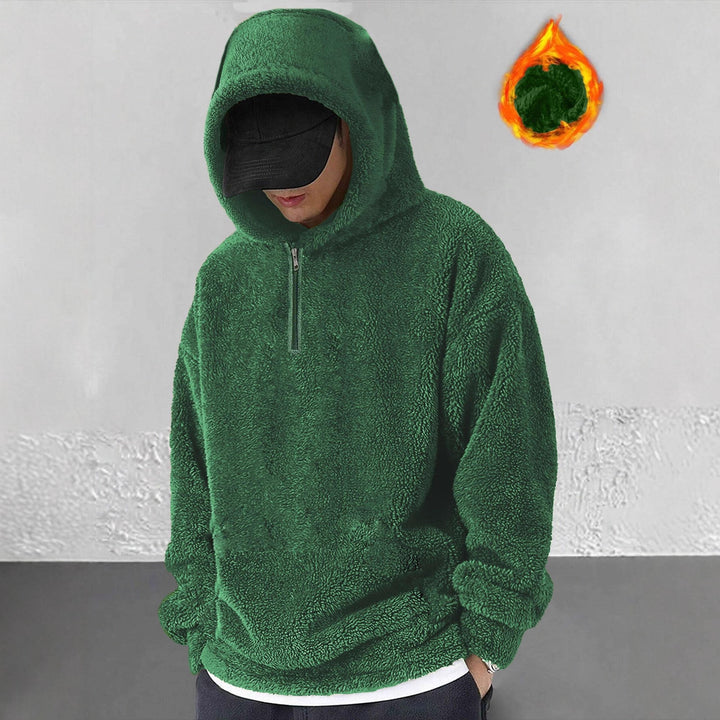 Herren kuscheliger Fleece-Hoodie mit praktischer Reißverschlussöffnung Echoarchiv