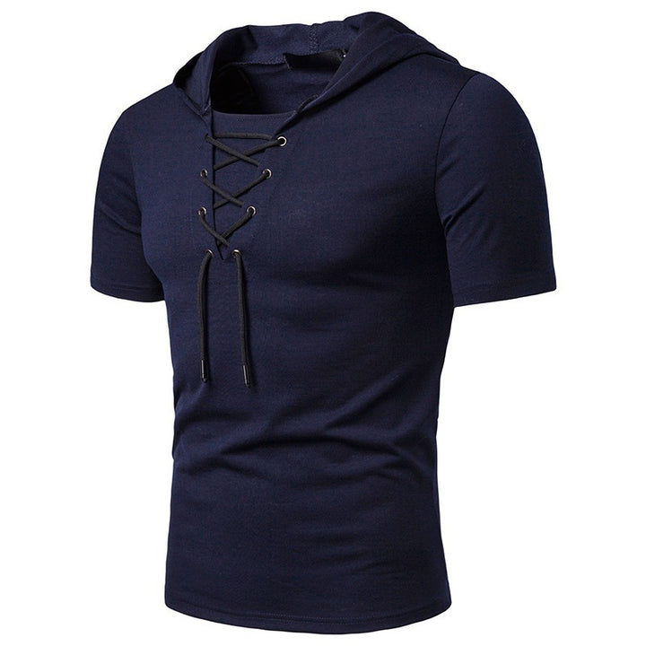 Herren Kapuzenshirt mit modischem Schnürdesign Echoarchiv