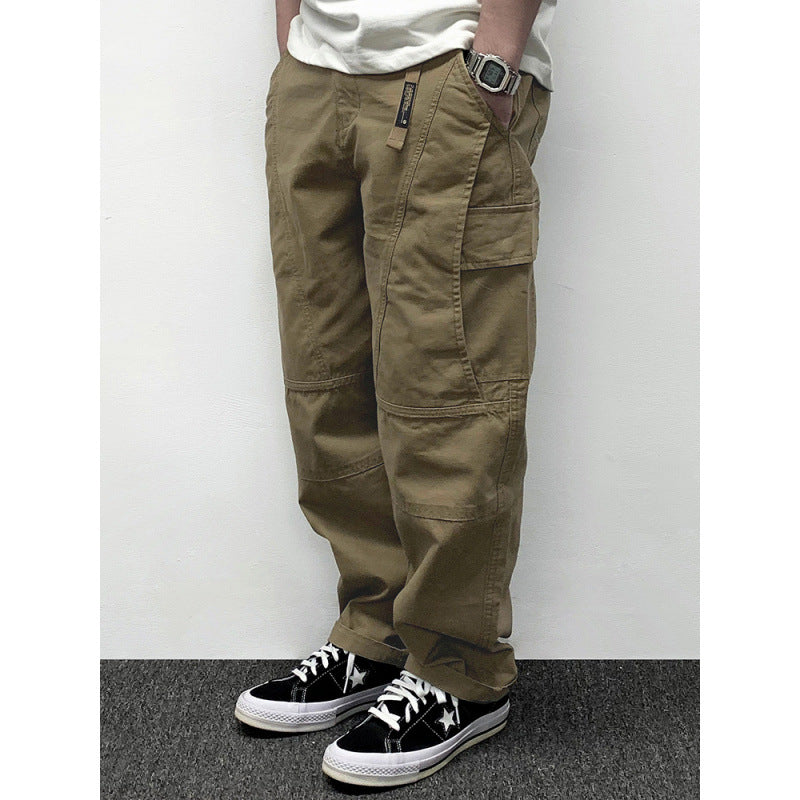 Herren Lässige Baggy-Cargo-Hose mit Knieabnähern, Multitaschen und Workwear-Details Echoarchiv