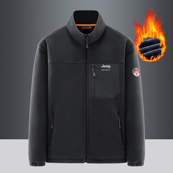 Herren Wärmende Fleecejacke mit hohem Kragen – Taviero