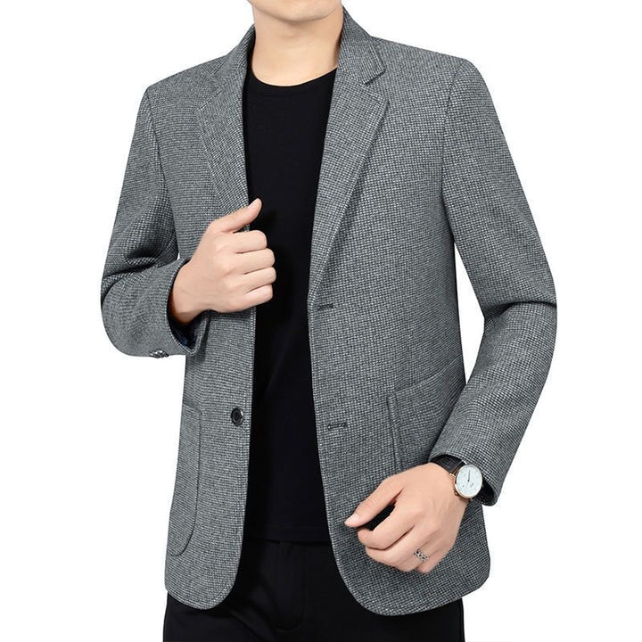 Herren Slim Fit Sakko mit feiner Struktur und klassischer Knopfleiste – Tianoro