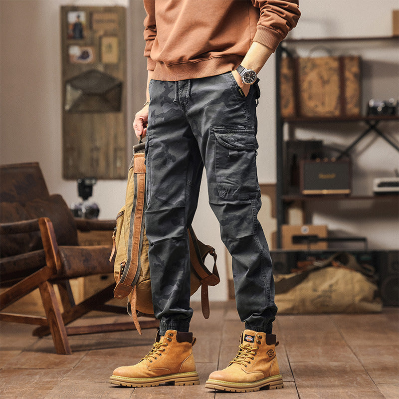 Herren Military-Style Cargo-Jogger aus Baumwollmix mit elastischem Tunnelzugbund und modularen Klappentaschen Echo Archiv