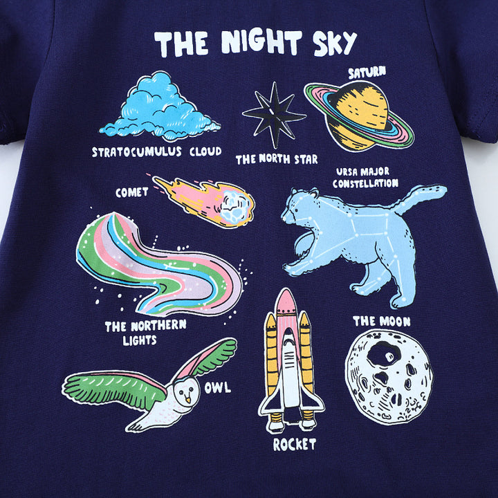 Jungen T-Shirt mit kreativem Weltraummotiv Echo Archiv