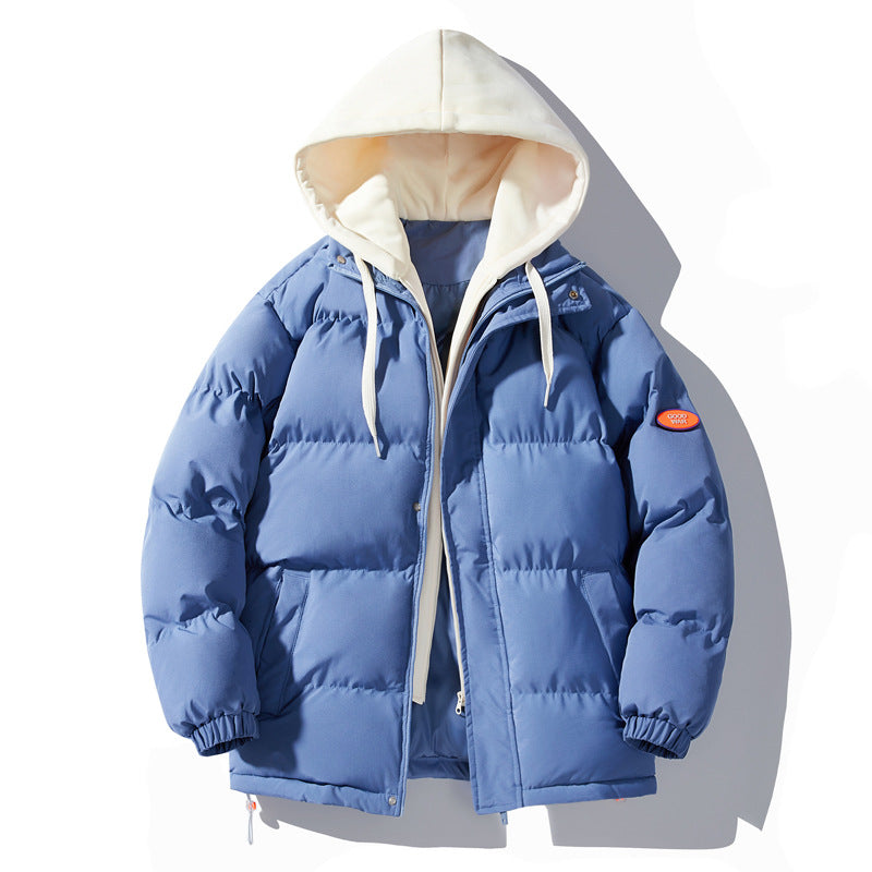 Männer gesteppte Winterjacke mit integriertem Kontrastkapuzeneinsatz und isolierender Thermofüllung – Marzano