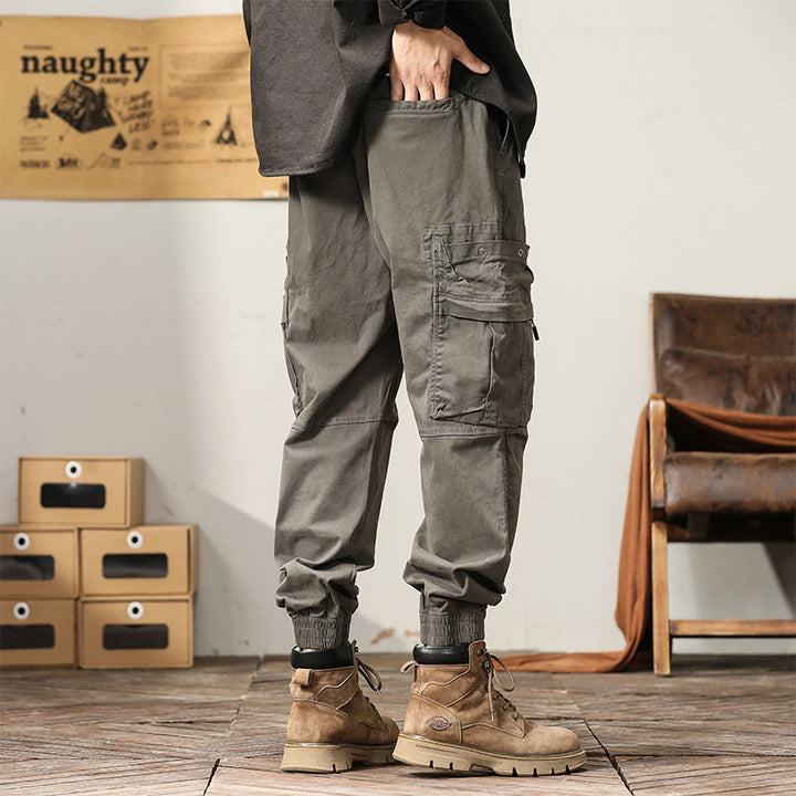 Herren Robust-Canvas Cargo-Jogger mit elastischem Komfortbund, Sicherheits-Pattentaschen und Knieabnähern Echo Archiv