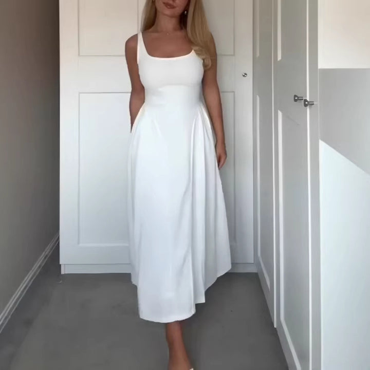 Damen Maxikleid mit schulterfreiem Design und figurfreundlichem Schnitt Echo Archiv