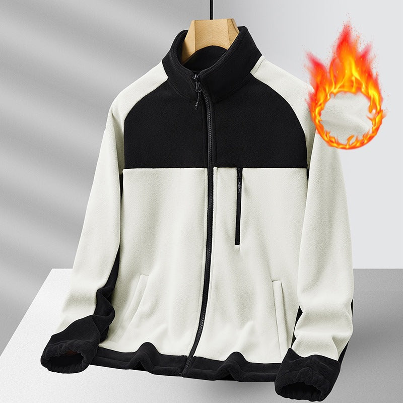 Herren Fleecejacke mit hohem Kragen Echo Archiv