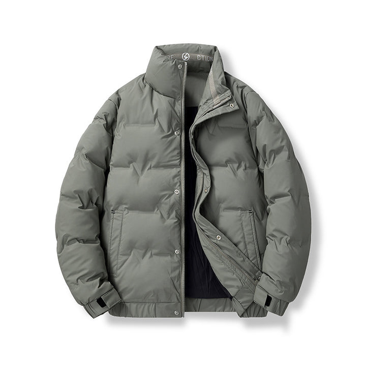Herren wattierte Steppjacke mit hohem Stehkragen und verdeckter Reißverschluss-Front Echo Archiv