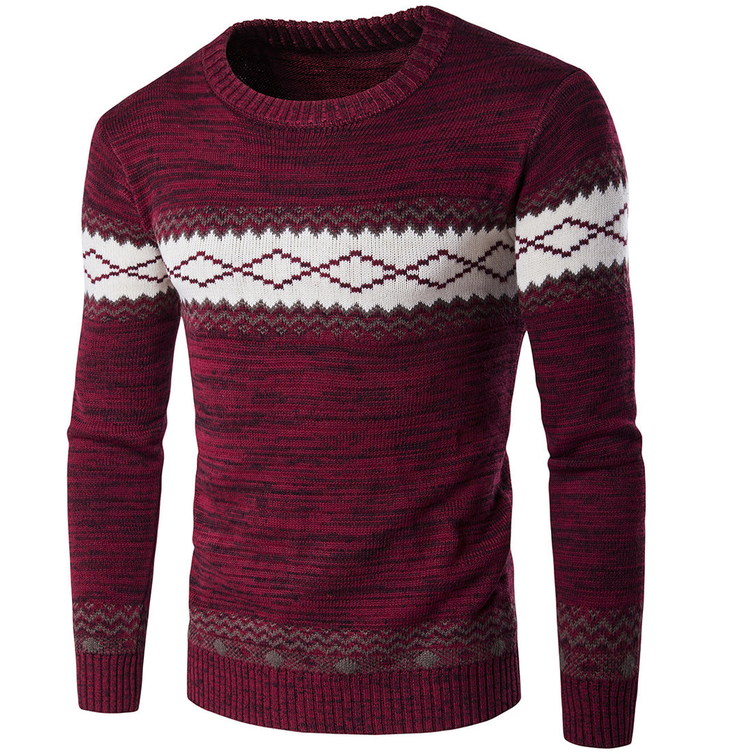 Herren modischer Strickpullover mit grafischem Muster Echoarchiv