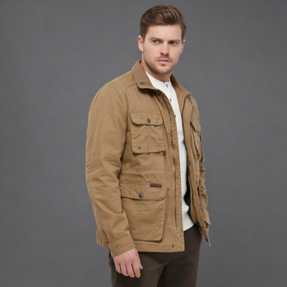 Herren Utility-Fieldjacke mit mehreren Pattentaschen und verstellbarer Taille Echo Archiv