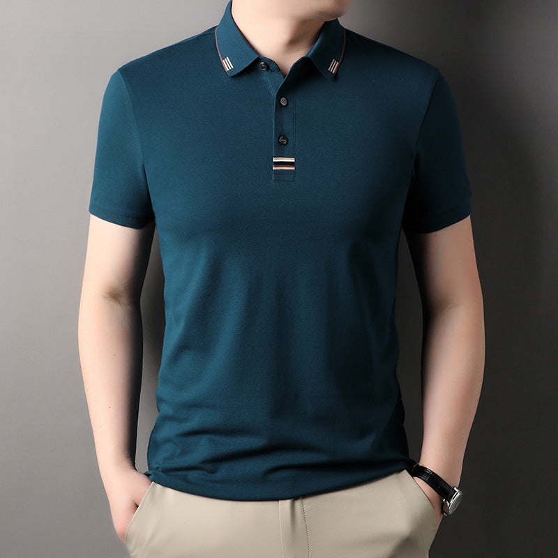 Herren Poloshirt mit strukturierter Piqué-Oberfläche und eleganten Kontrastdetails Echoarchiv
