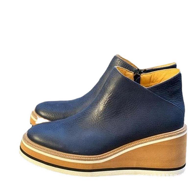 Damen nan orthopädische Keilabsatz Slipper aus Leder Echo Archiv
