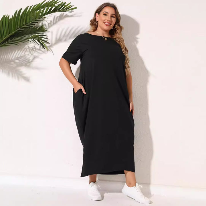 Damen lässiges Maxikleid mit seitlichen Taschen und bequemem Schnitt Echo Archiv