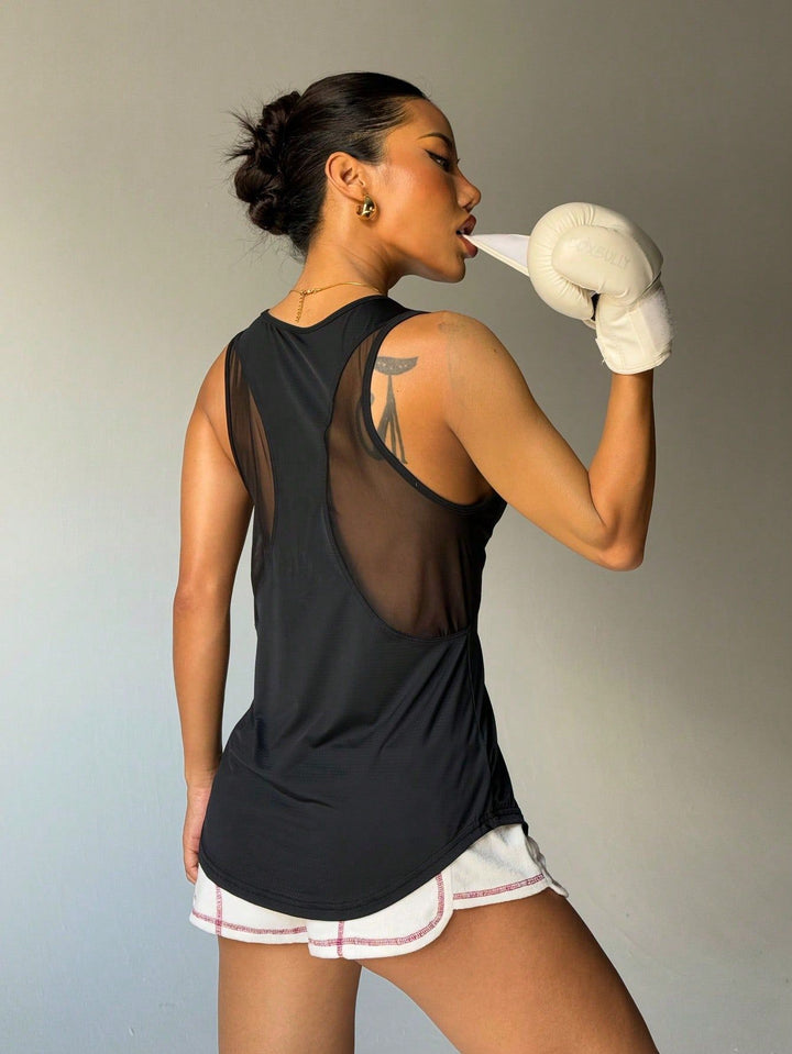 Damen Sportliches Funktionsshirt mit Mesh-Einsätzen Echo Archiv
