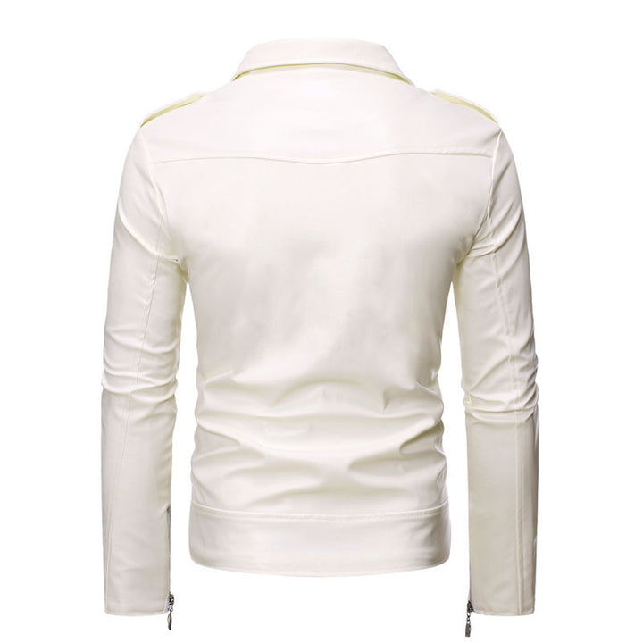 Herren stylische Bikerjacke aus hochwertigem Kunstleder Echoarchiv