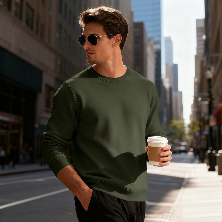 Herren lässiger Sweatshirt mit modernem Schnitt und angenehmer Baumwollmischung Echoarchiv