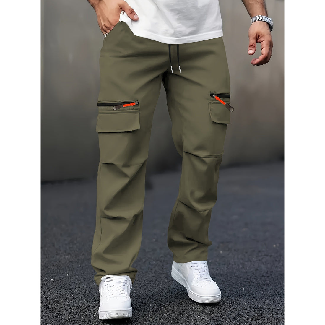 Herren cargo Hose mit innovativen Taschen und elastischem Bund – Bravaro
