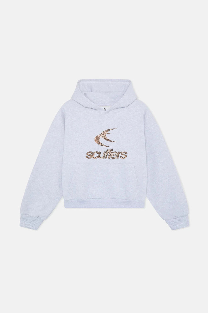 Unisex nan oversized Kapuzenpullover mit großflächigem Rückenprint, Kängurutasche und gerippten Bündchen Echo Archiv