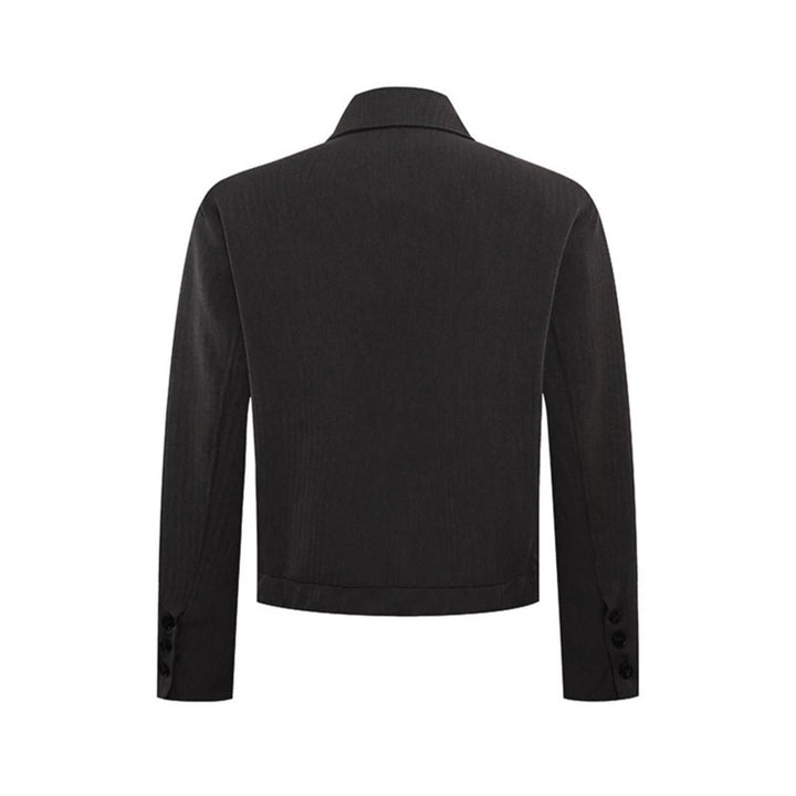 Herren kurzes asymmetrisches Twill-Blouson mit verdeckter Knopfleiste Echoarchiv