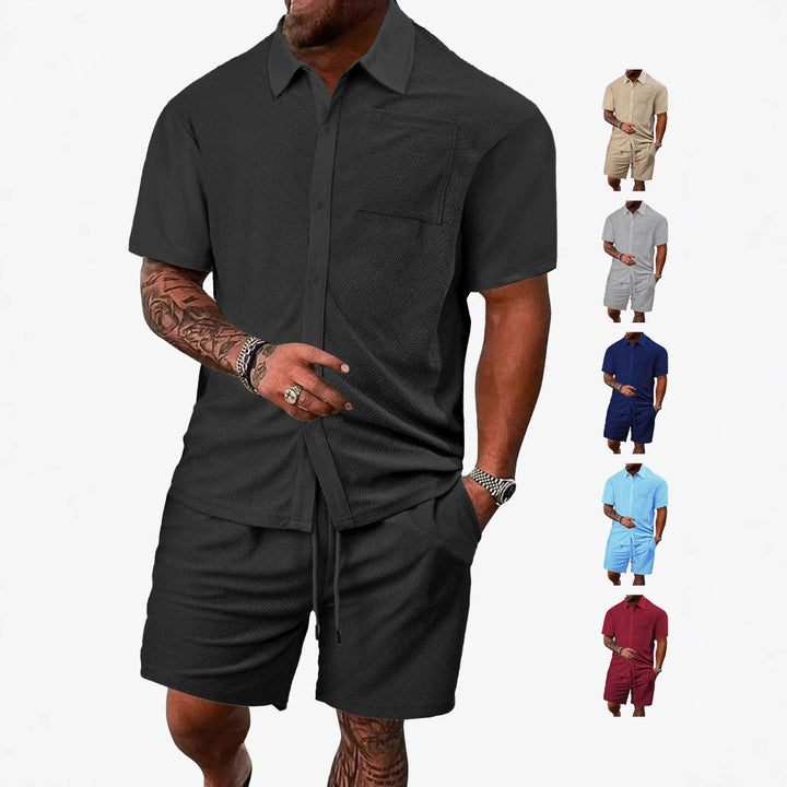 Herren Atmungsaktives Freizeitshirt und Shorts Set Echoarchiv