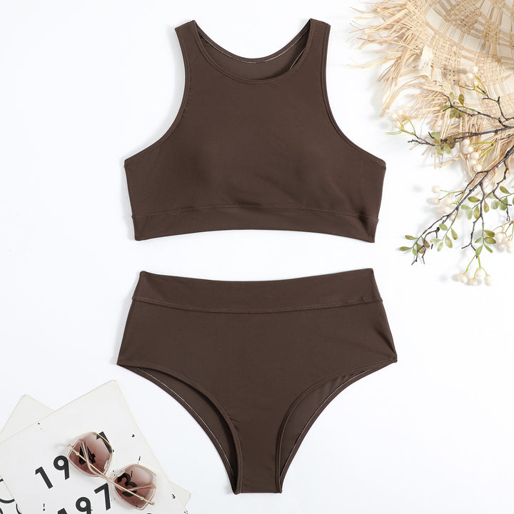 Damen Sport-Bikini-Set mit hohem Bund und Racerback Echo Archiv