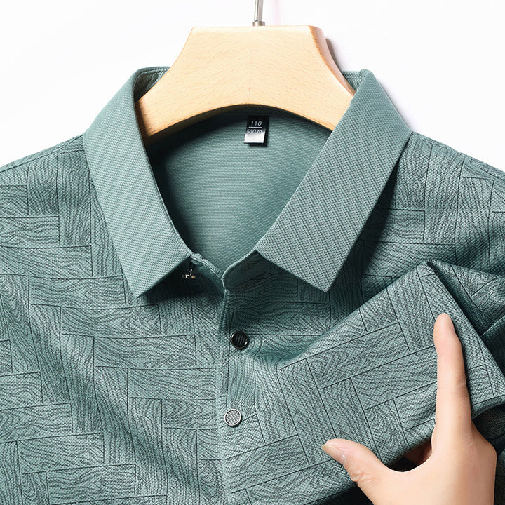 Herren stylisches Polohemd mit strukturiertem Design Echoarchiv