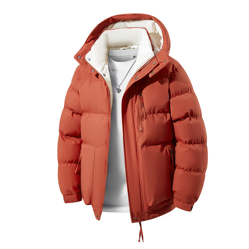 Herren Wärmende Daunenoptik‑Steppjacke mit Kapuze, Thermofutter & Kordelzug Echoarchiv