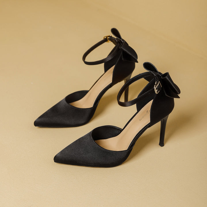 Damen schicke High Heels mit dekorativem Schleifenverschluss Echoarchiv