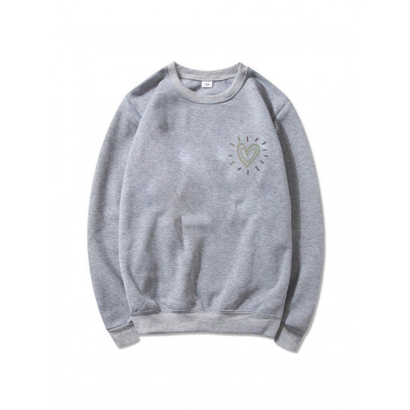 Damen Bequemer Sweatshirt mit Herzmotiv Echoarchiv