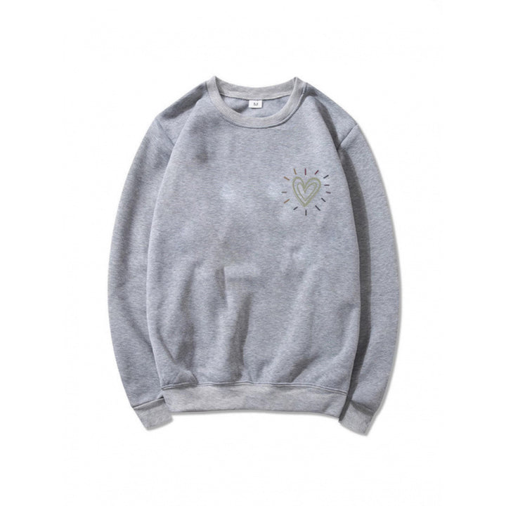 Damen Bequemer Sweatshirt mit Herzmotiv Echoarchiv