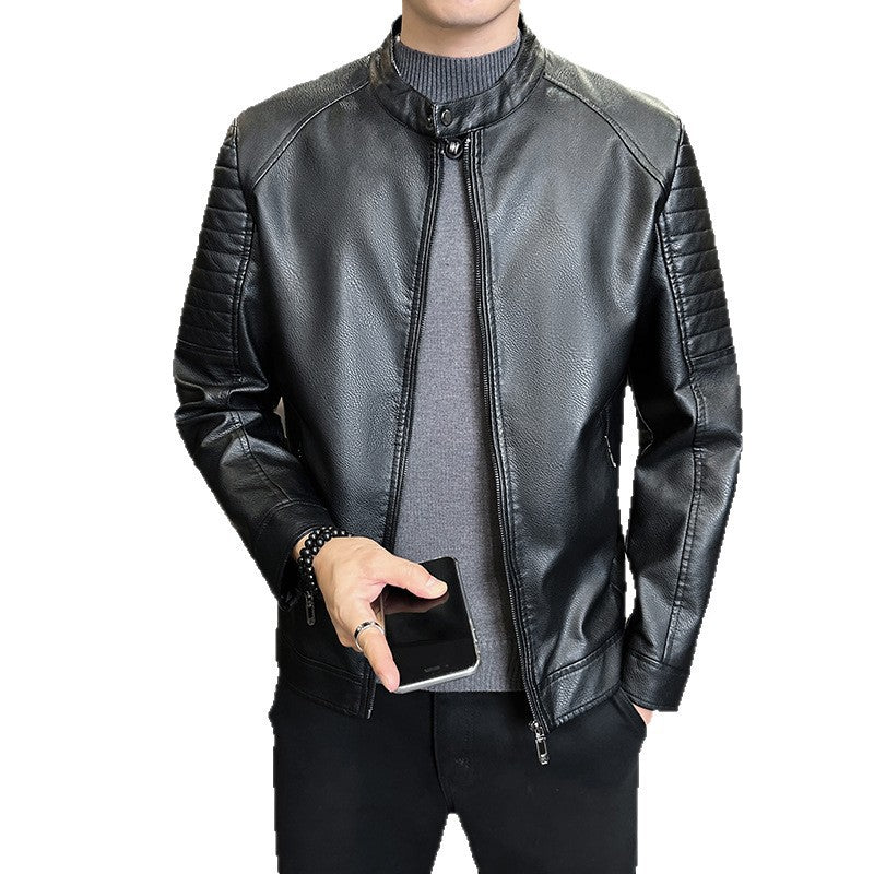 Herren Stylische Kunstlederjacke mit Steppdetails Echo Archiv