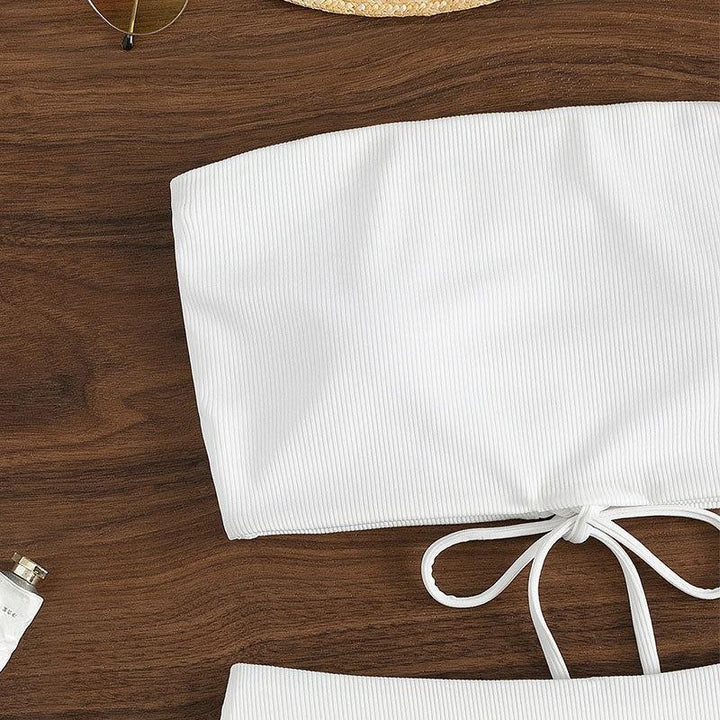 Damen Bandeau-Bikini mit verstellbarem Höschen und raffiniertem Design Echo Archiv
