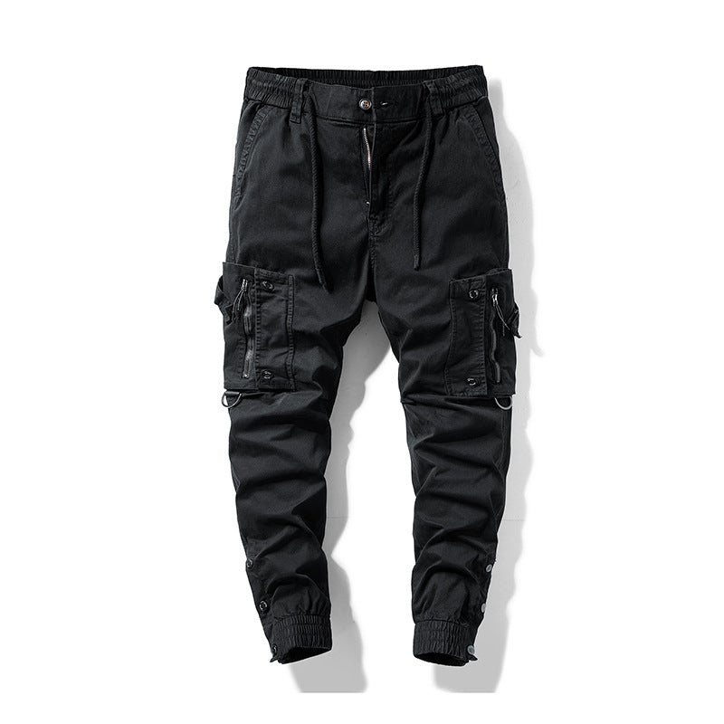 Herren Multifunktionale Cargo-Jogginghose mit Tunnelzugbund, Reißverschluss‑Taschen und verstellbaren Knöchelbündchen Echo Archiv