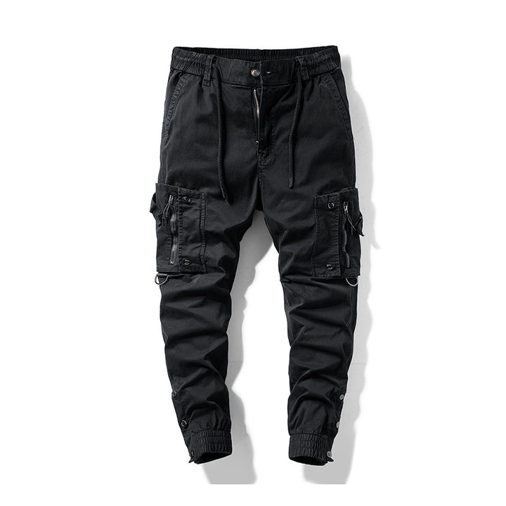 Herren Multifunktionale Cargo-Jogginghose mit Tunnelzugbund, Reißverschluss‑Taschen und verstellbaren Knöchelbündchen Echo Archiv