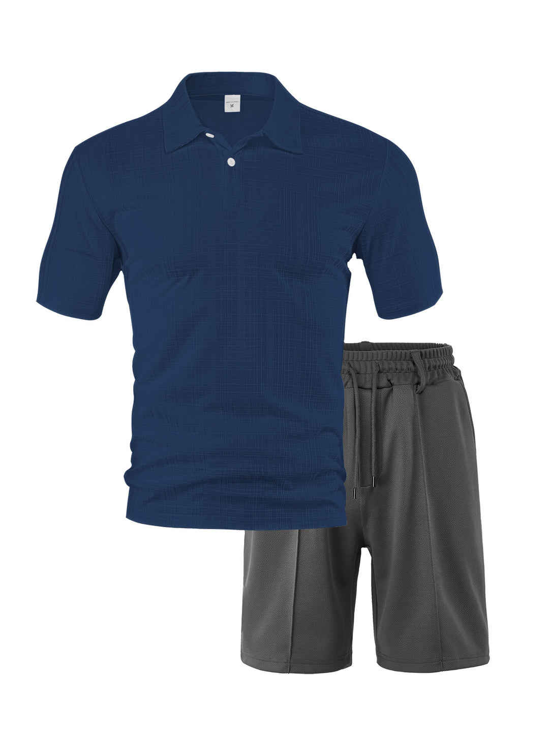 Herren Sportliches Polo- und Shorts-Set mit atmungsaktivem Material und elastischem Bund Echoarchiv