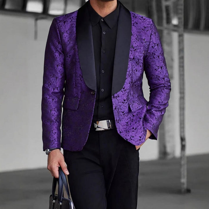 Herren luxuriöser Jacquard-Blazer Echoarchiv