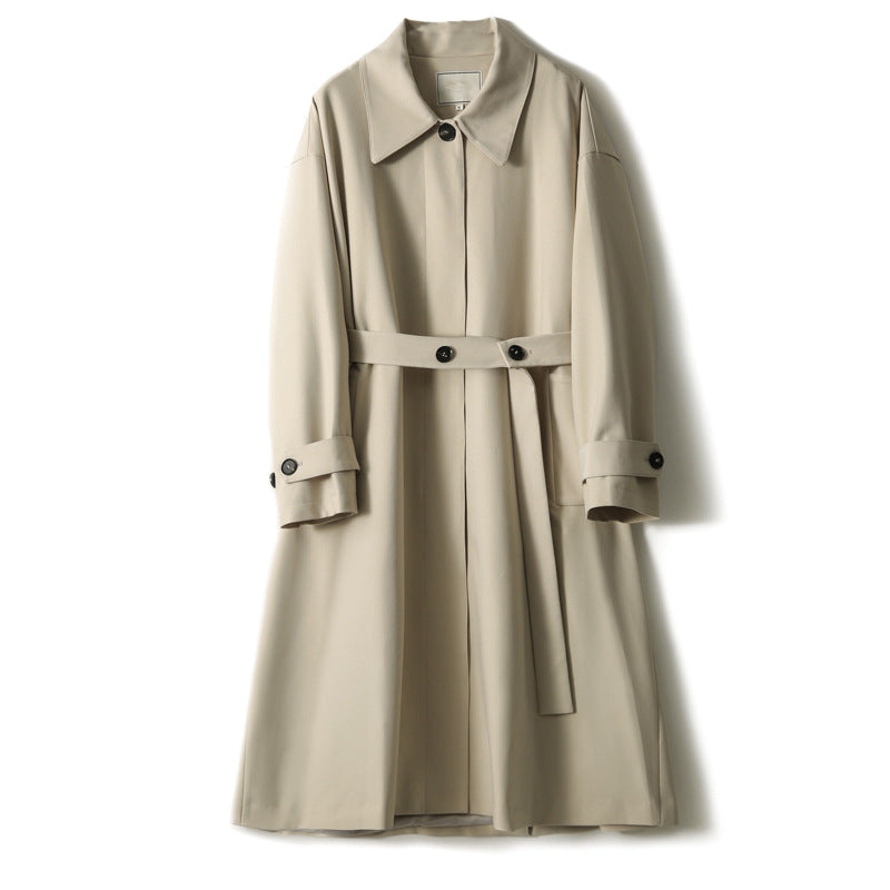 Damen Modischer Trenchcoat mit Bindegürtel Echoarchiv